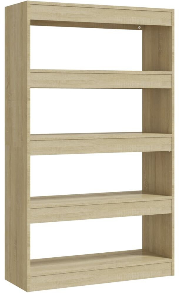 vidaXL Bücherregal/Raumteiler Sonoma-Eiche 80x30x135 cm Holzwerkstoff
