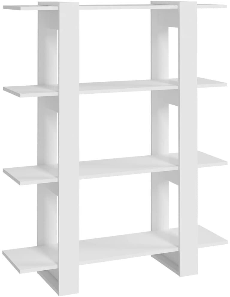 vidaXL Bücherregal/Raumteiler Weiß 100x30x123,5 cm