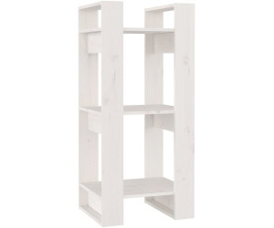 vidaXL Bücherregal/Raumteiler Weiß 41x35x91 cm Massivholz Kiefer