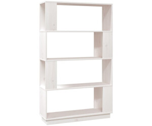 vidaXL Bücherregal/Raumteiler Weiß 80x25x132 cm Massivholz Kiefer
