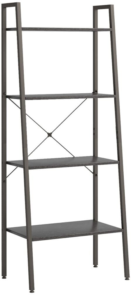 vidaXL Standregal 4 Böden Schwarz 56x35x140 cm