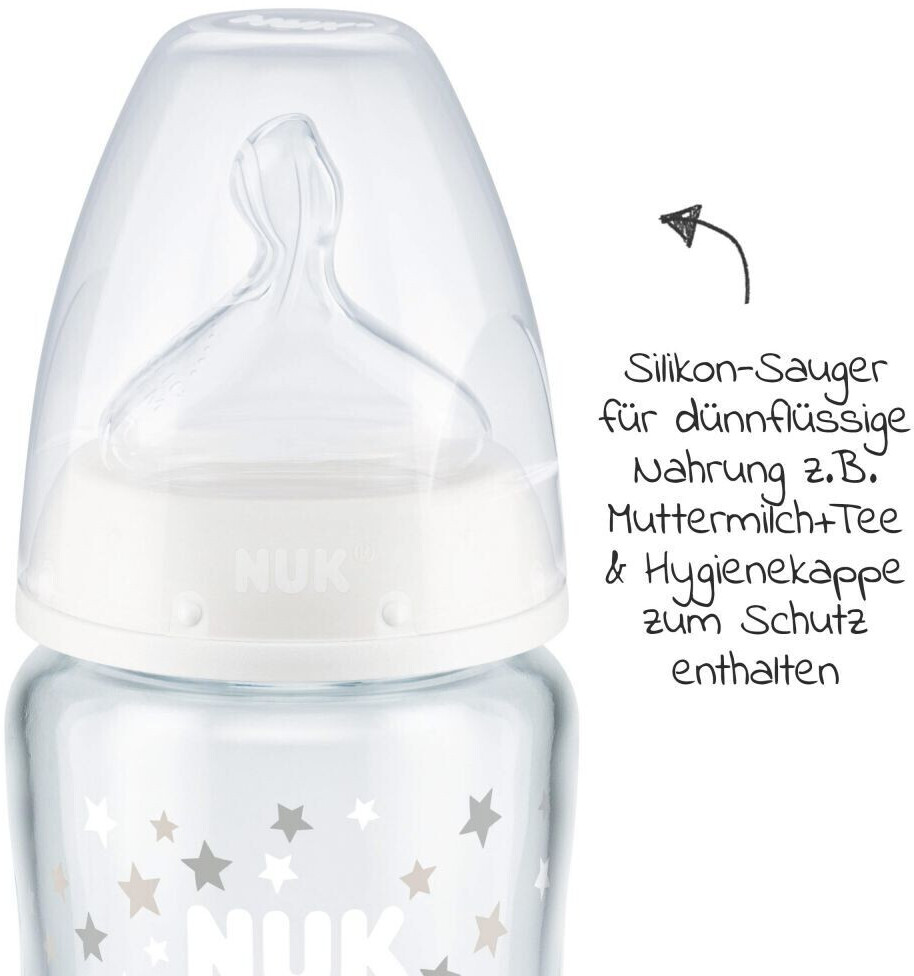NUK First Choice+ Babyflasche - Mit Gravur - 300ml - Kiefergerecht