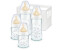 NUK First Choice Plus Starter Set Glas, mit 4 inklusiv Latex-Trinksaugern und Flaschenbox, 0-6 Monate - Sortiertes Design