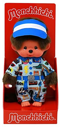 Poupée Monchhichi Garçon en Costume Années 80 - SEKIGUCHI - 20 cm