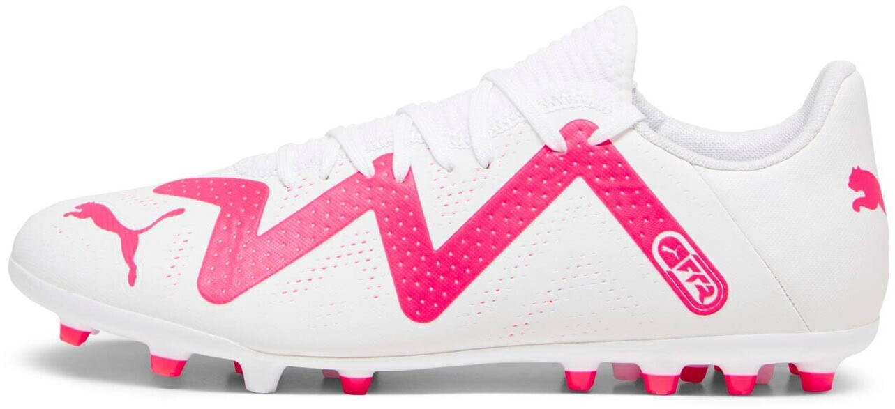 Photos - Football Boots Puma Future Play MG  white/fire orchid (107380)