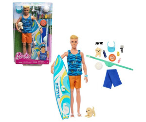 Barbie dolphin magic ken doll with hotsell puppy & surfboard