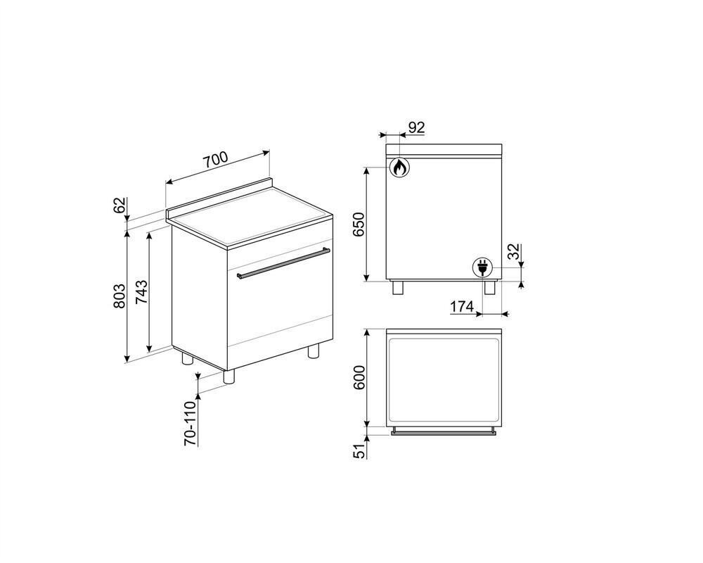 Smeg B71GMX2