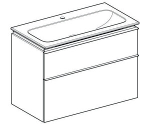 Geberit iCon Set Möbelwaschtisch mit Unterschrank 2 Schubladen 