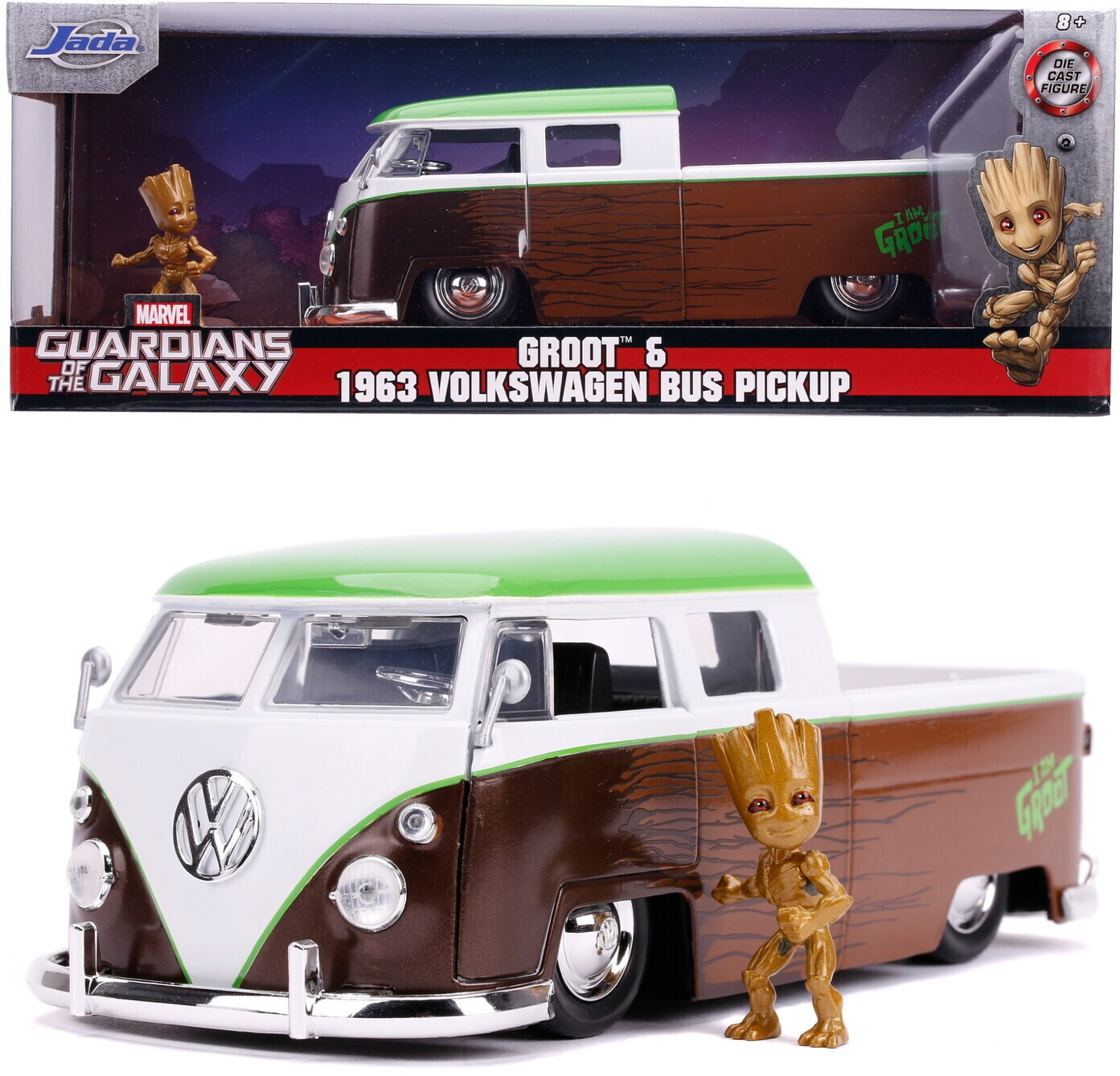 Jada Hollywood Rides Marvel Groot 1963 Bus Pickup with Figure (253225013)