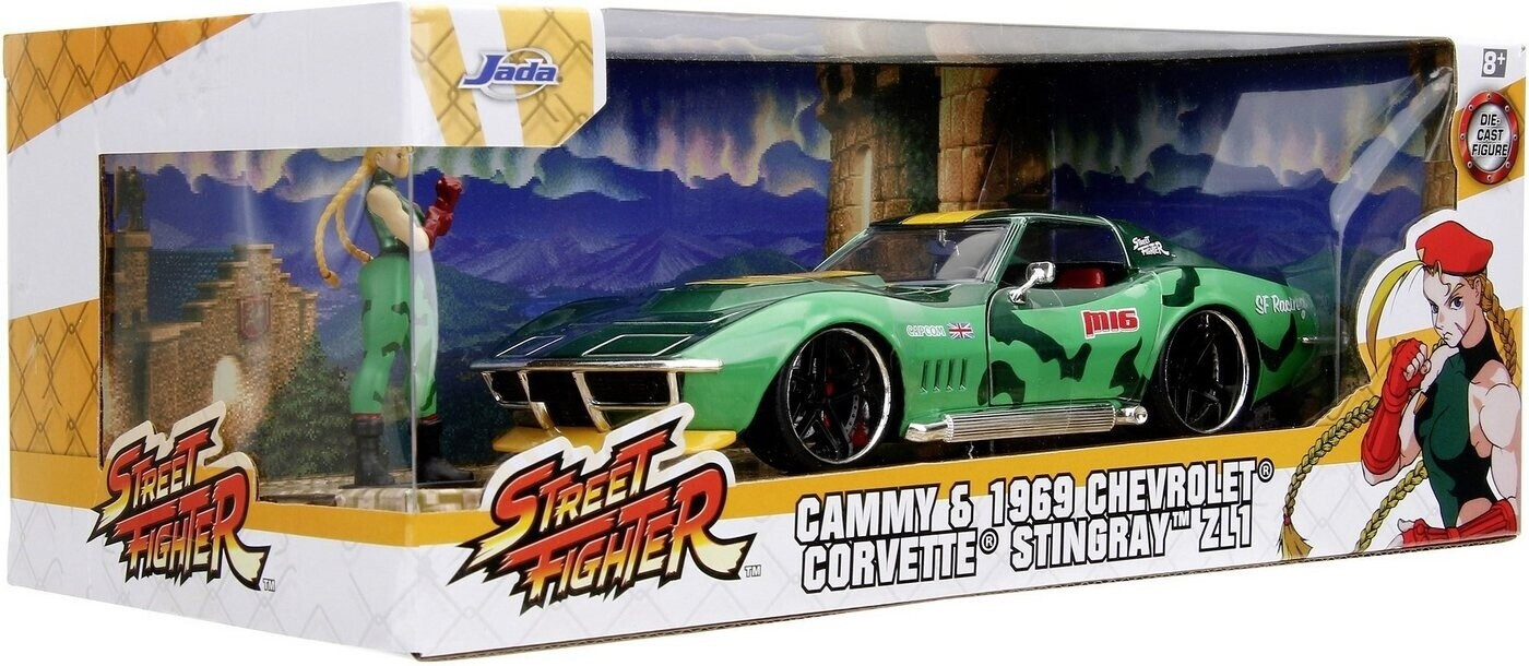 Jada Hollywood Rides Street Fighter 1969 Chevrolet Stingray with Figure (253255061)