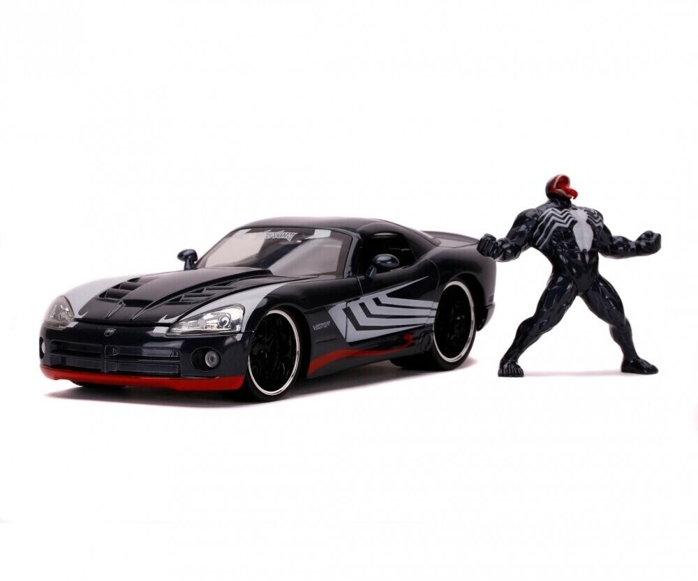 Jada Hollywood Rides Marvel Venom 2008 Dodge Viper with Figure (253225015)