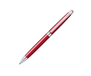 Caran D‘Ache Leman Slim Kugelschreiber – Scharlachrot Lackiert, Mit Drehmechanismus, Schwarze Tinte