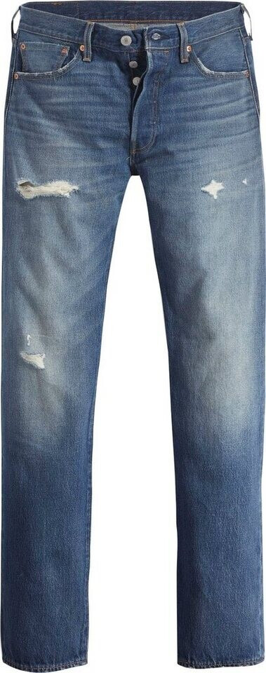 Levi's 501 Original Fit medium indigo destructed