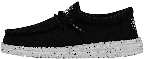 Scarpe Hey Dude Wally Youth Slub Canvas - Mocassini Per Bambini E Ragazzi, Comodi E Leggeri, Marrone, Taglia 37 EU
