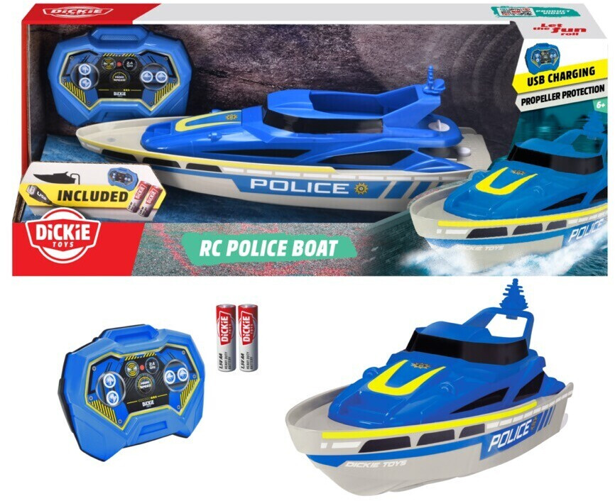 Dickie Go Crazy RC Police Boat (201107003)