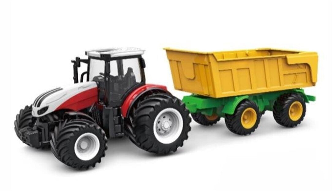 Amewi 22637 Trattore Agricolo Telecomandato 1:24 Con Bottone Per Liquami, Luci E Suono, RTR Giocattolo Per Bambini Dai 6 Anni, Verde