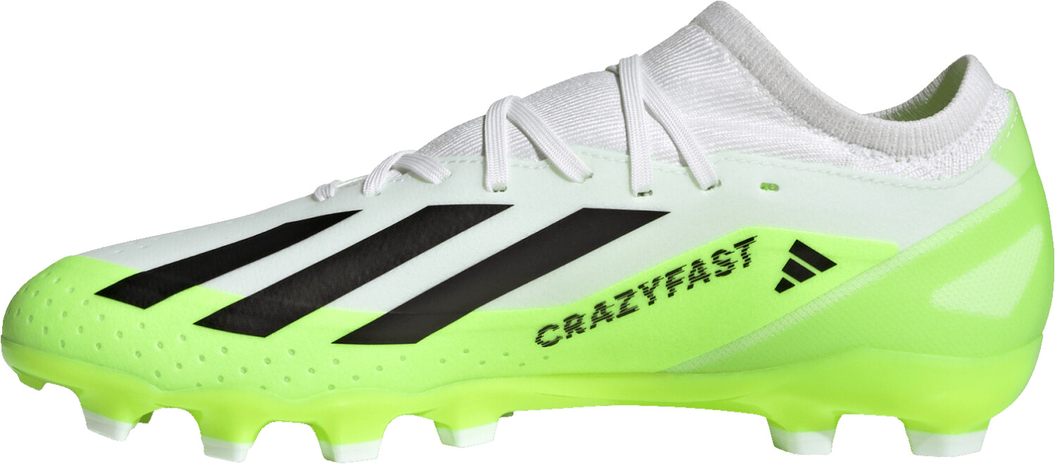 adidas Performance X CRAZYFAST.3 - Botas de fútbol multitacos - footwear  white/core black/lucid lemon/blanco 