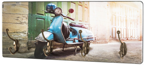 HAKU Coat rack, colourful-bronze (WHD 50x20x5 cm)