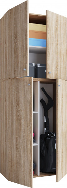 VCM Cleaning cupboard LONA (WHD 70x182x37 cm) Sonoma oak