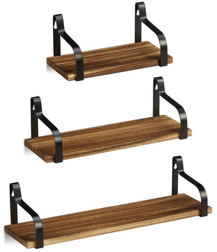 Relaxdays Shelf wall shelf (43 x 12.5 x 10.5 cm)