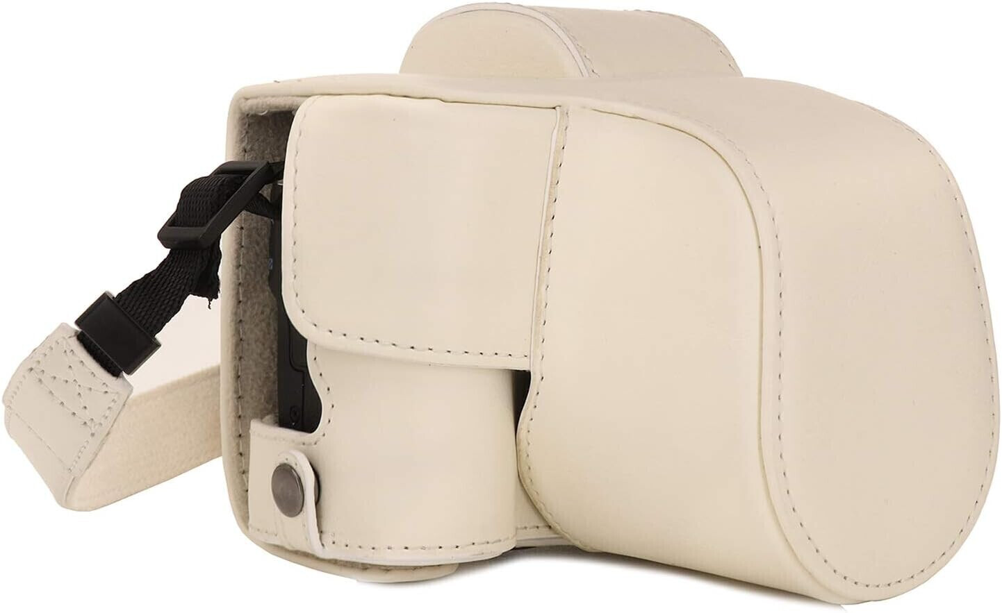 MegaGear Ever Ready Camera Case with Carrying Strap for Canon EOS M50 (15-45mm) White
