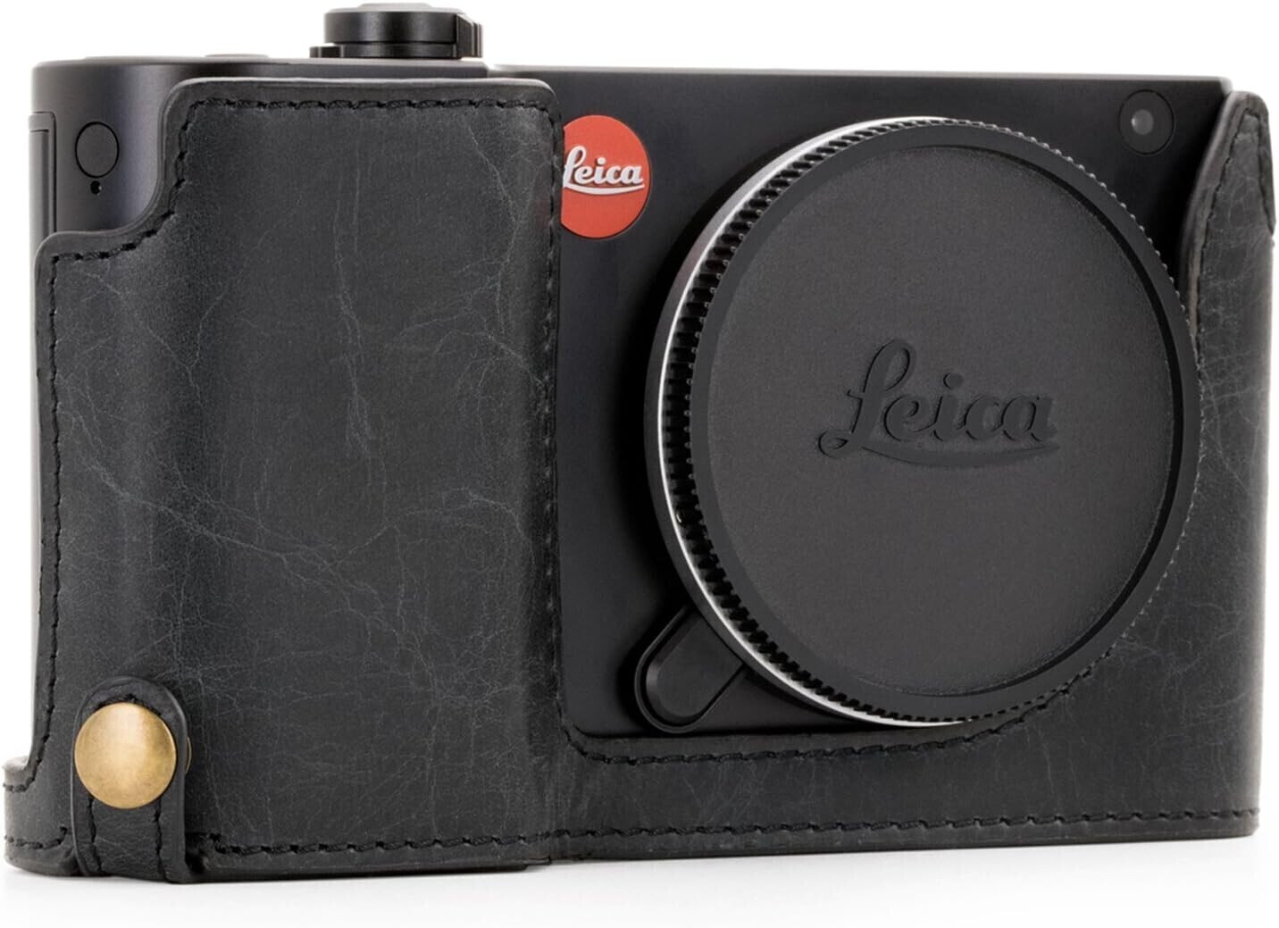 MegaGear Ever Ready Real Leather Camera-Halfcase + Carrying Case for Leica TL2/TL Black