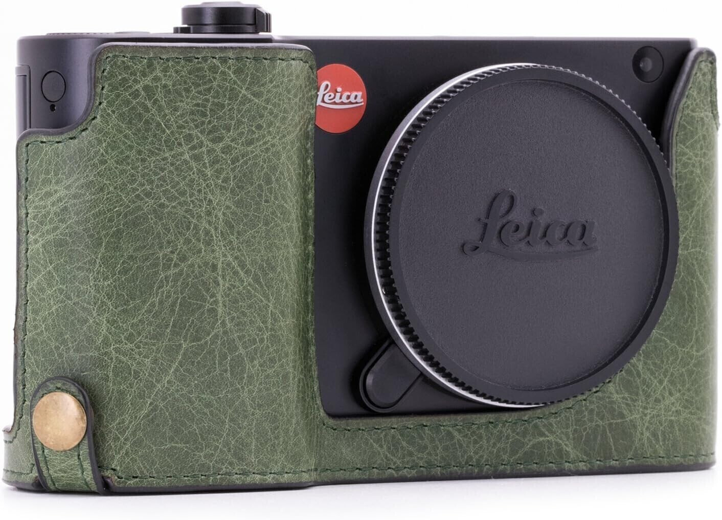 MegaGear Ever Ready Real Leather Camera-Halfcase + Carrying Case for Leica TL2/TL Green