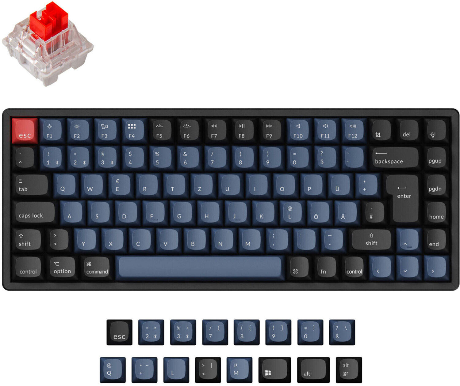 Keychron K2 Pro RGB Alu Frame (K Pro Red) (DE)