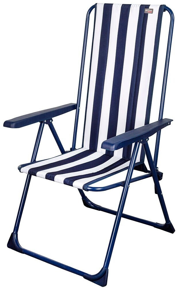 Aktive Beach Folding Chair 5 Positions 59x59x105 cm blue (62615)