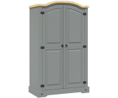 Garde-robe Pin Massif Style Mexicain Corona - 3 Portes, 150.5x52x170 Cm, Avec Penderie Et étagères