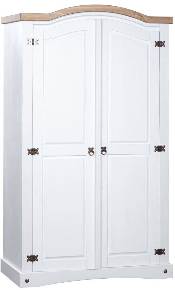 vidaXL Wardrobe Mexican 2 Doors Corona white