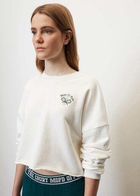 Marc O'Polo Oversized Crop-Sweatshirt (343419654047) scandinavian white