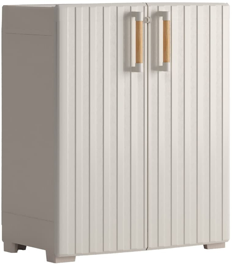 Keter Armoire de jardin basse Groove 98 x 80 x 45 cm beige