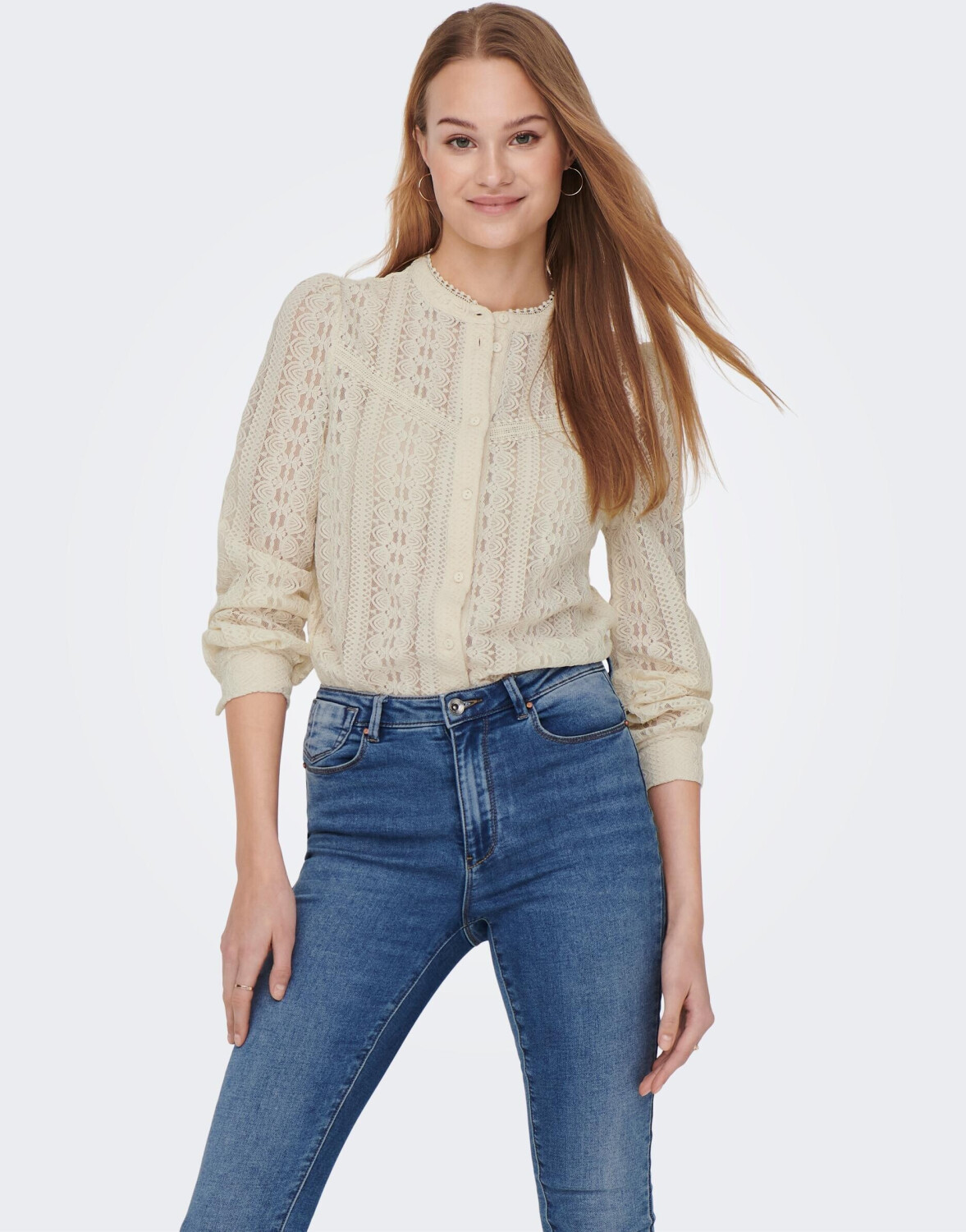 Onlzeidi Grace Ls Bow Emb Shirt WVN, Serenity, S