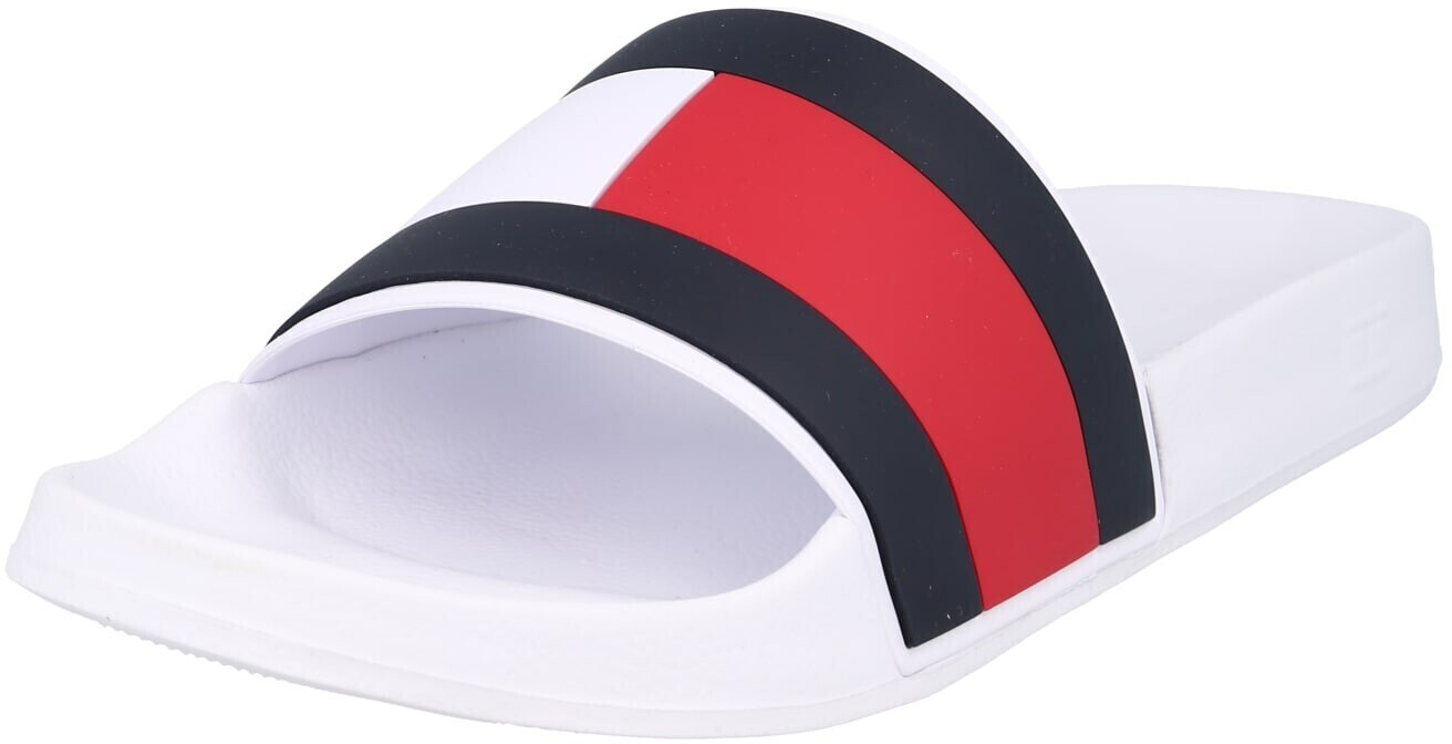 Tommy Hilfiger Rubber Th Flag Pool Slide (FM0FM04236) white