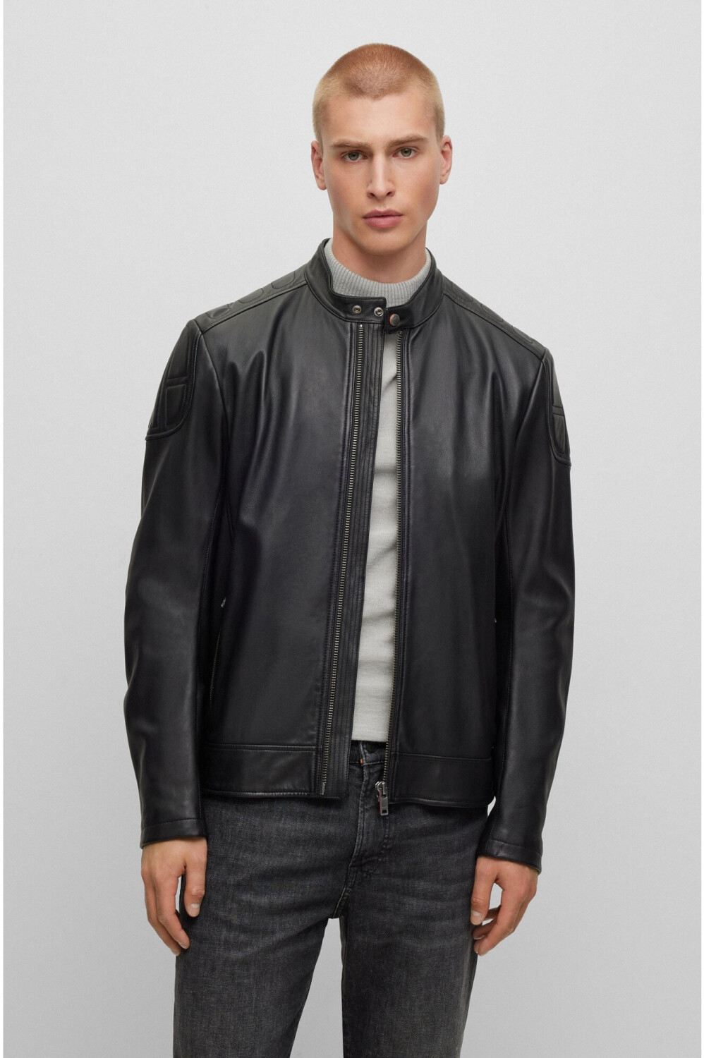 Hugo boss slim fit biker jacket online