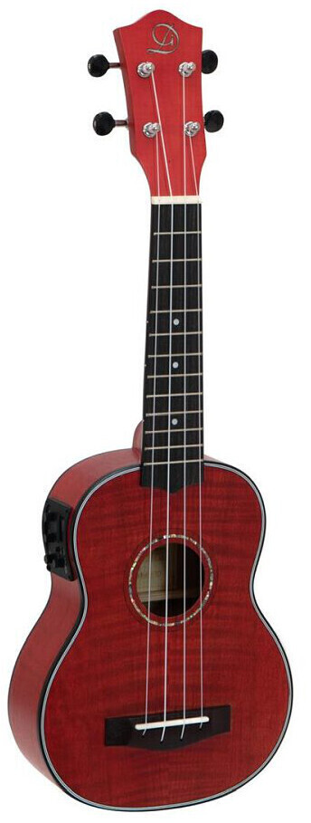 Dimavery UK-100 Sopran-Ukulele, flamed red