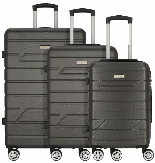 Nowi Bergamo 4-Wheel-Trolley Set 3-pieces anthracite (54700)