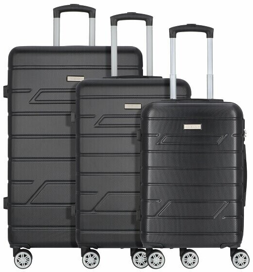 Nowi Bergamo 4-Wheel-Trolley Set 3-pieces black (54700)