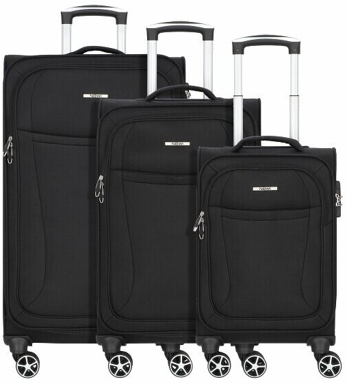 Nowi Edinburgh 4-Wheel-Trolley Set 3-pieces black (82500)