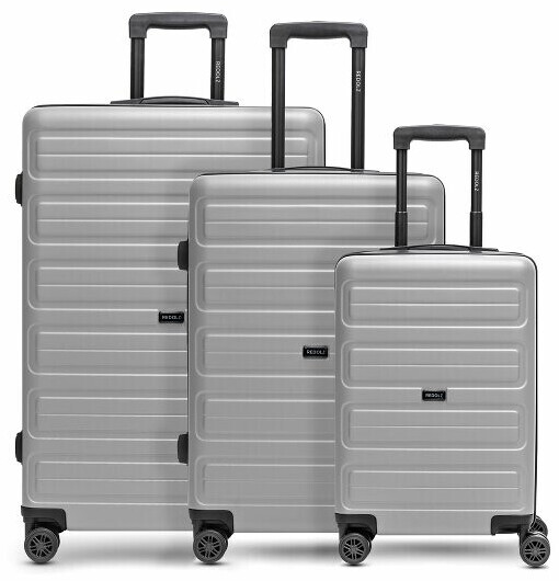 REDOLZ Essentials 08 4-Wheel-Trolley Set 3-pieces silver-colored 2 (RD12360-2-04)