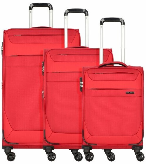 Worldpack Dublin 4-Wheel-Trolley Set 3-pieces fire red (10457-0200)