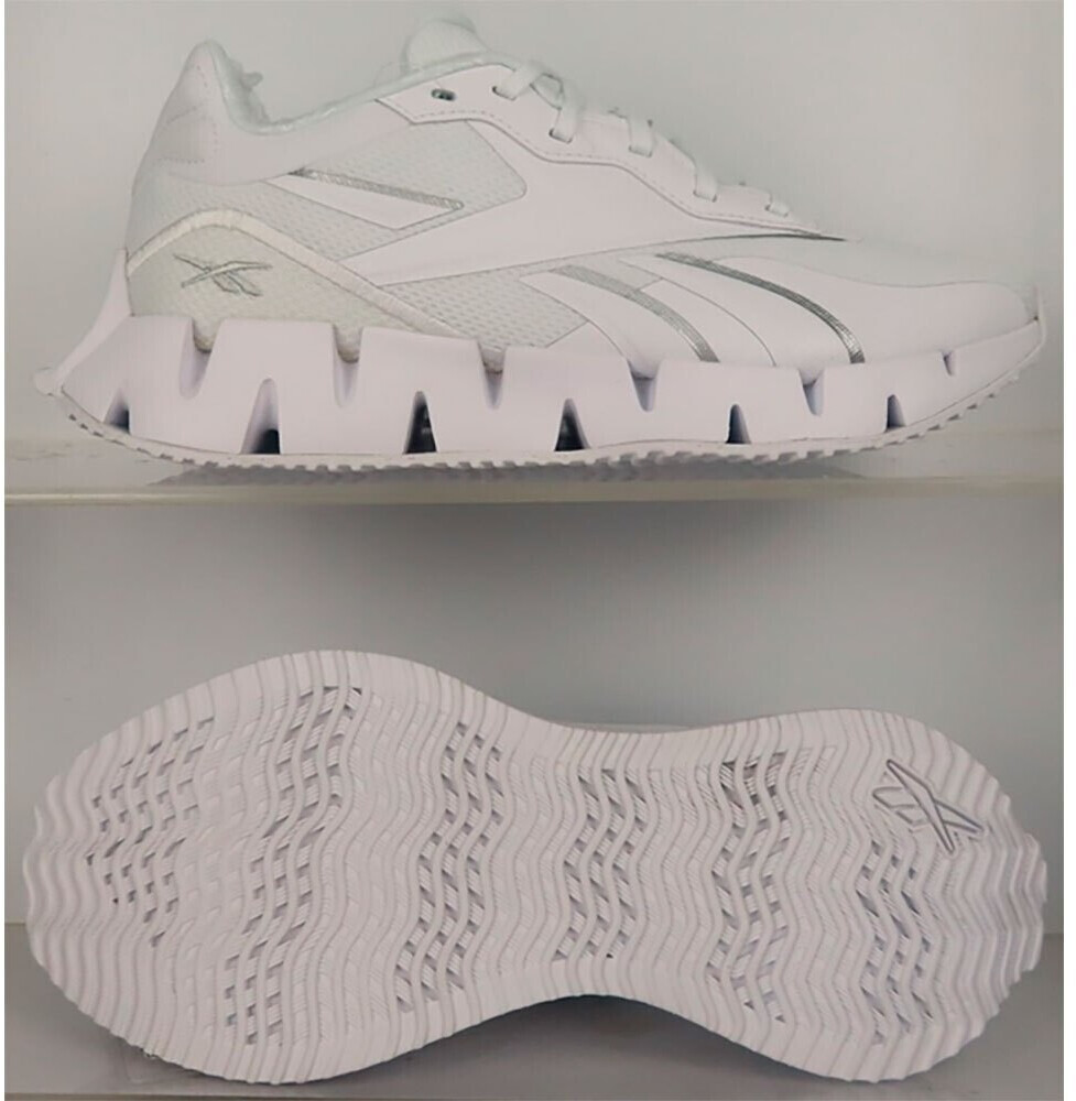 All white reebok zigs 2025