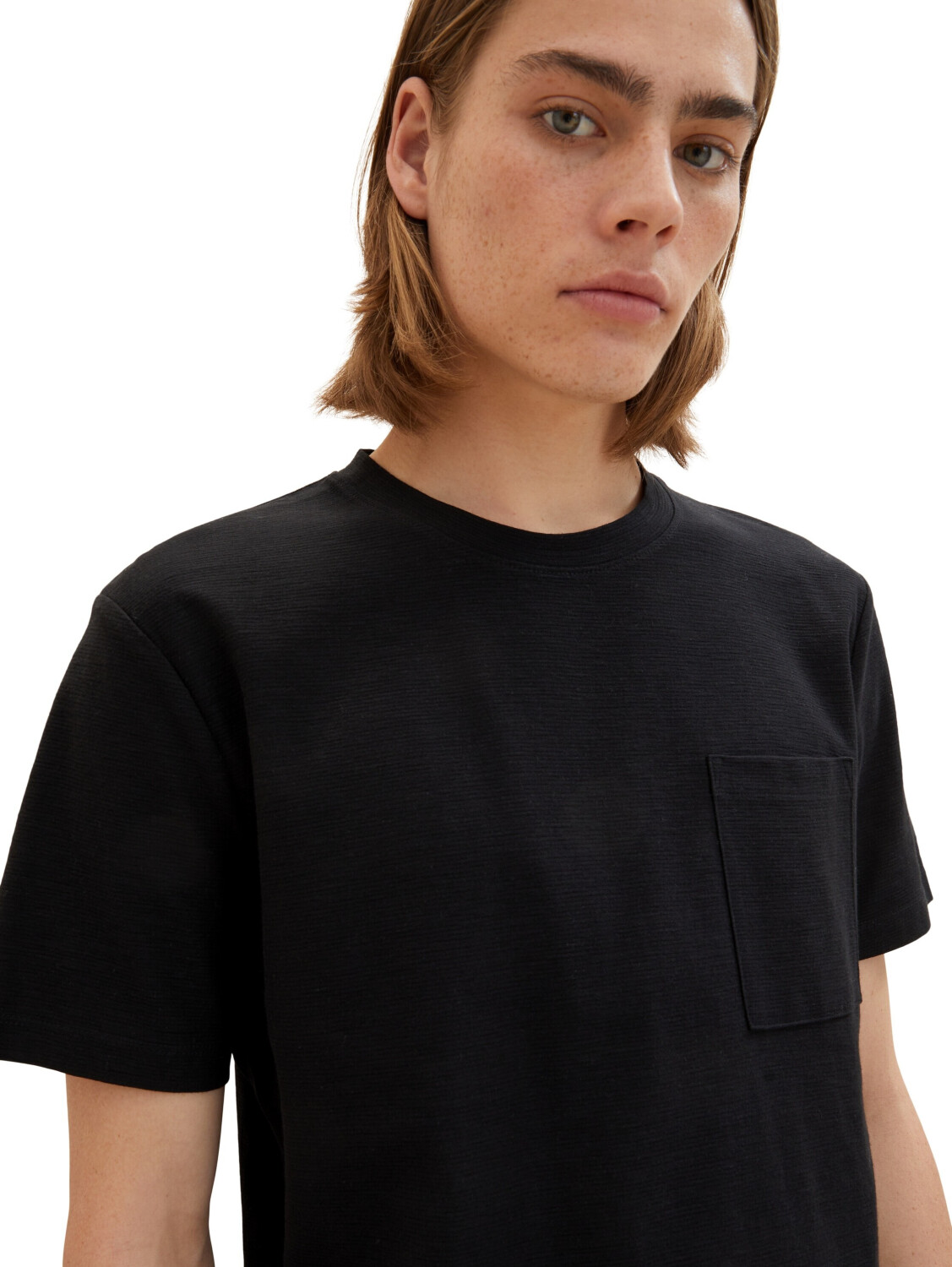 (1037203-29999) Preisvergleich Brusttasche T-Shirt | black bei Denim Tom 9,99 € mit ab Tailor
