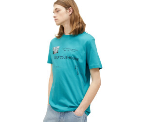 ab Denim T-Shirt | € (1036452-31044) turquoise 8,22 bei Print mit Tailor Preisvergleich Tom deep