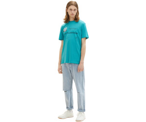 Tom Tailor Denim T-Shirt mit 8,22 Print Preisvergleich deep ab | (1036452-31044) turquoise € bei