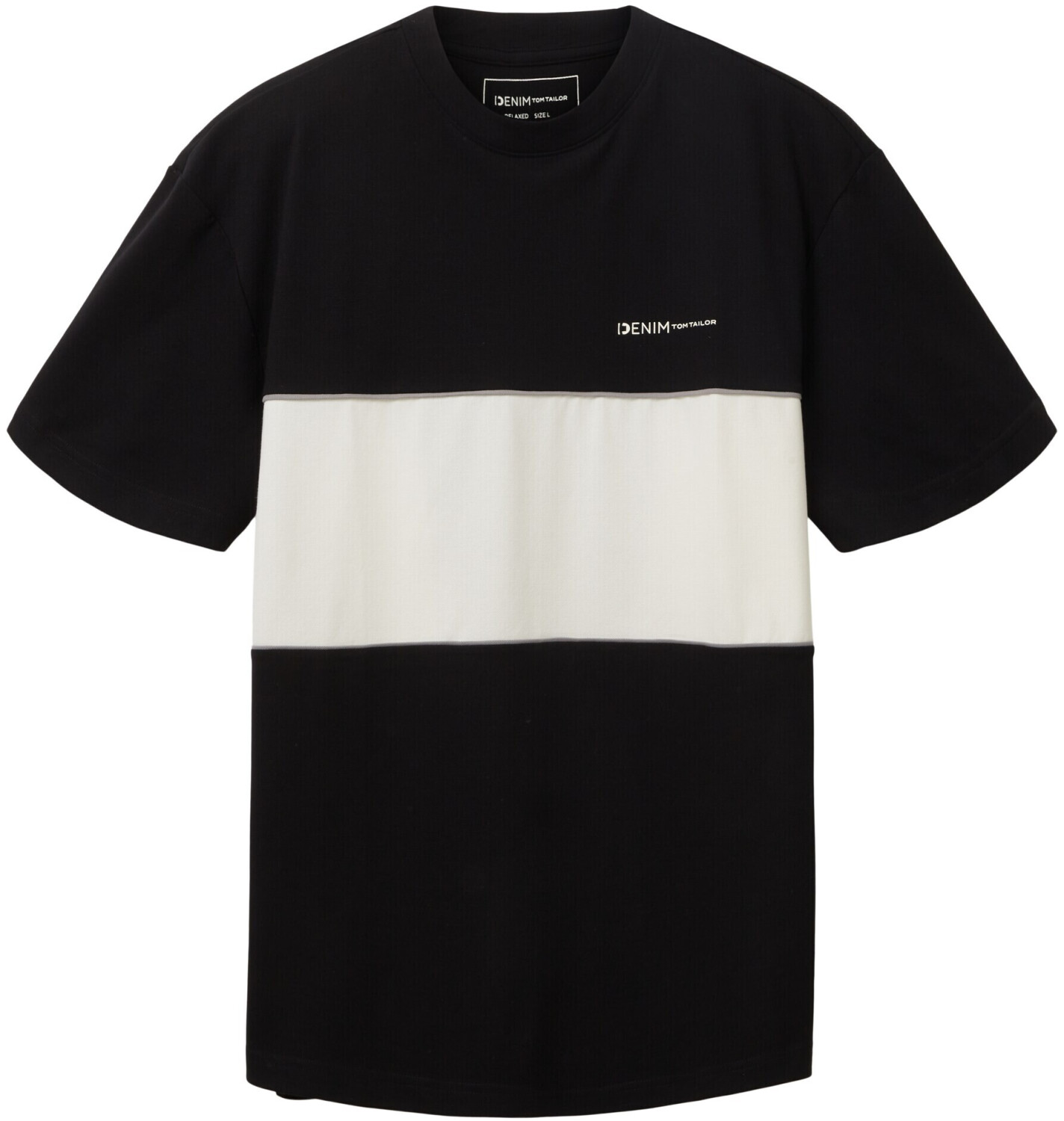 Tom Tailor Denim T-Shirt mit € Colorblock-Streifen (1037206-29999) Preisvergleich | black ab bei 13,24