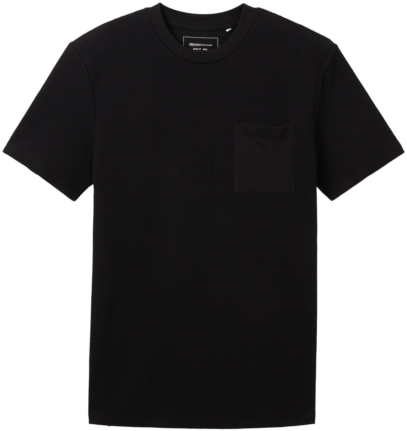 TOM TAILOR Denim T-Shirt Donna Con Scollo A V E Stampa Lettere - Vestibilità Ampia, Cotone Morbido, Taglia M