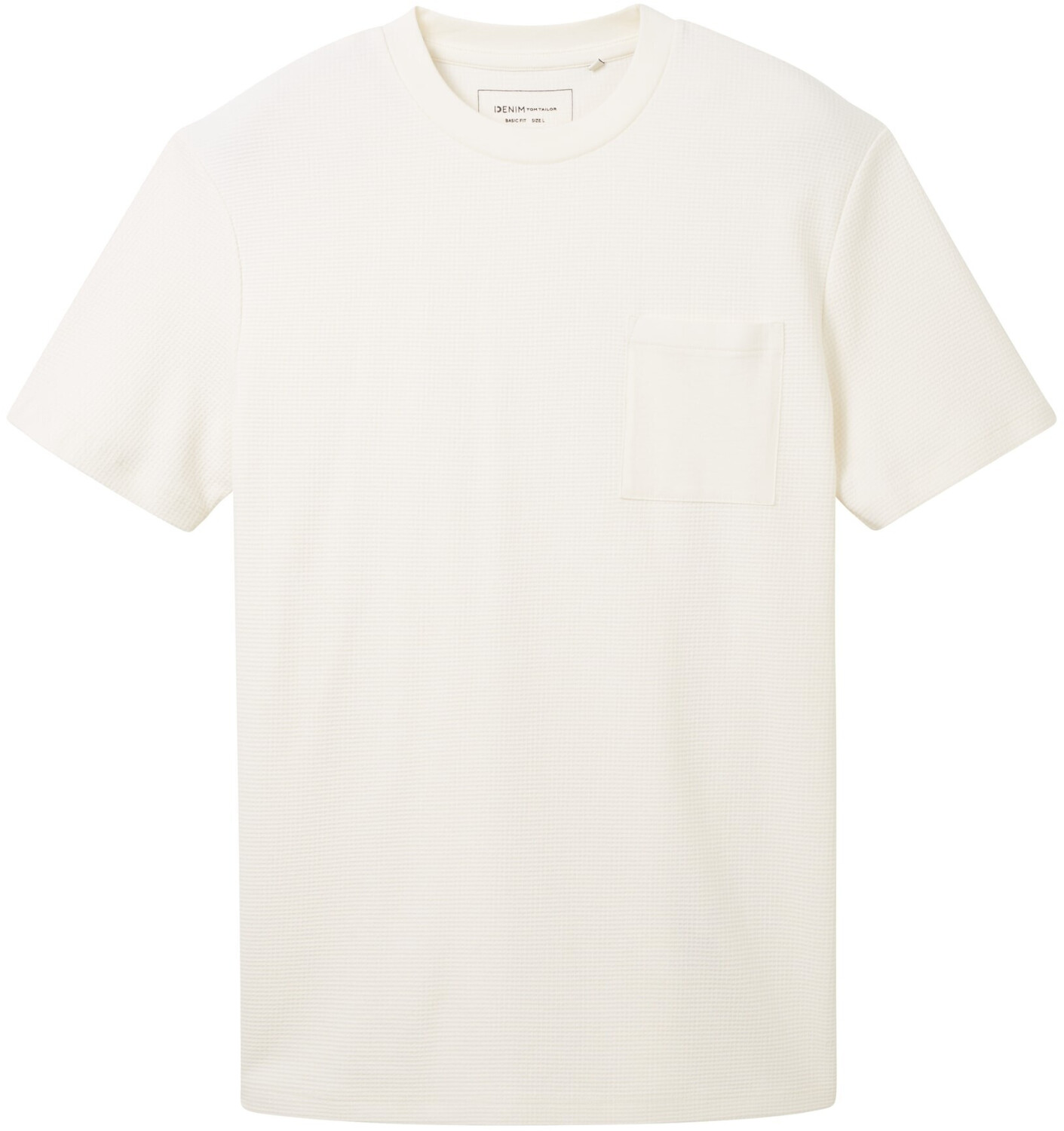 Tom Tailor Denim T-Shirt mit Waffelstruktur (1037679-12906) wool white ab  21,04 € | Preisvergleich bei