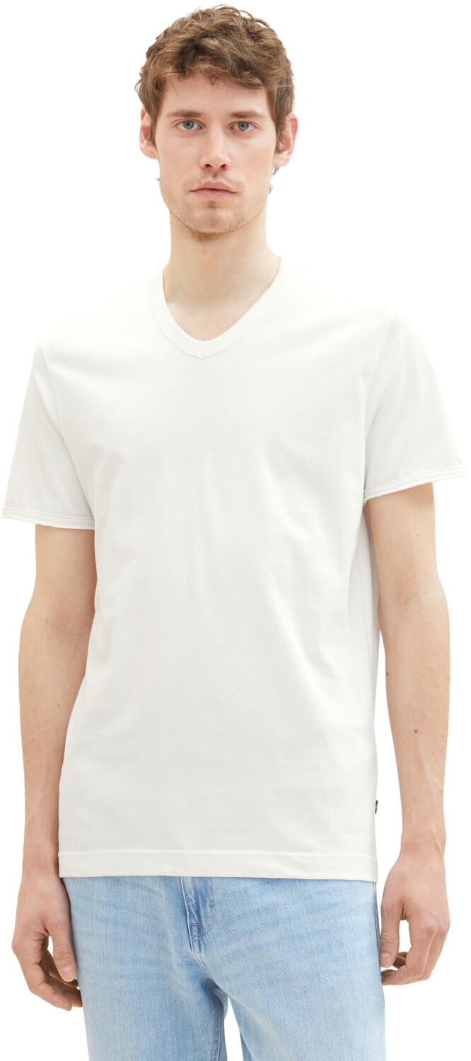 TOM TAILOR Maglietta Donna Girocollo Con Stampa – 10332, Colore Off White, Taglia XXL, Cotone Sostenibile